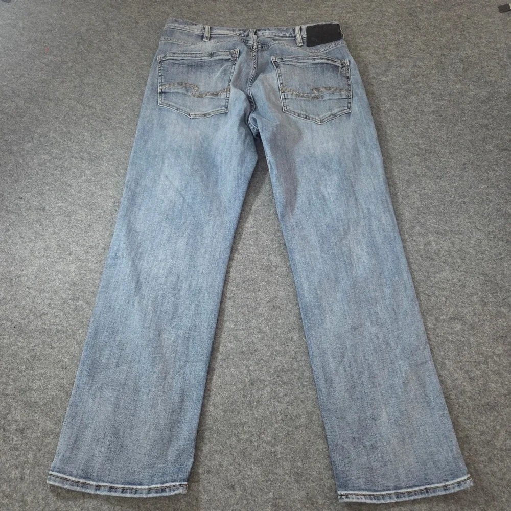 Silver Jeans Grayson Straight Leg Men's 32x30 Light Wash Stretch Denim Jeans